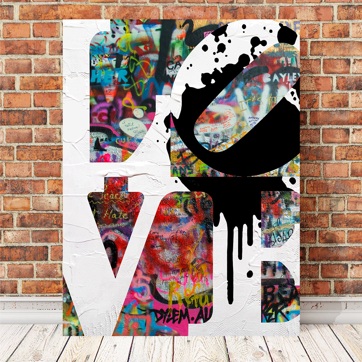 Stunning Love Heavy Graffiti Wall Art by Stephen Chambers