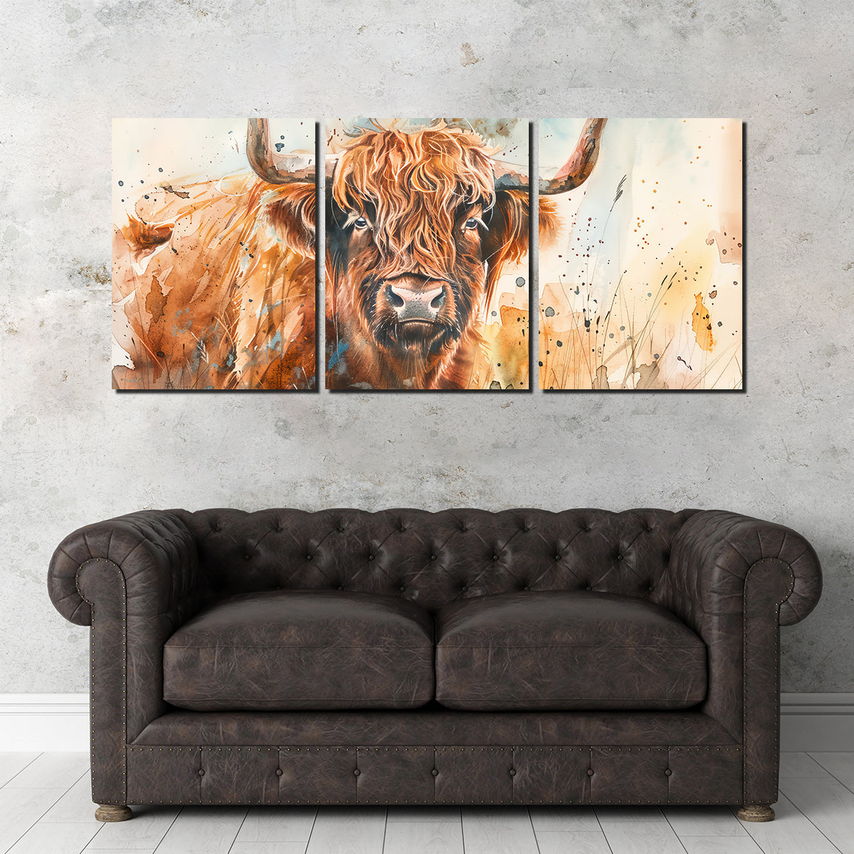 Stunning Grazing Highland Bull Wall Art for Your Home Decor