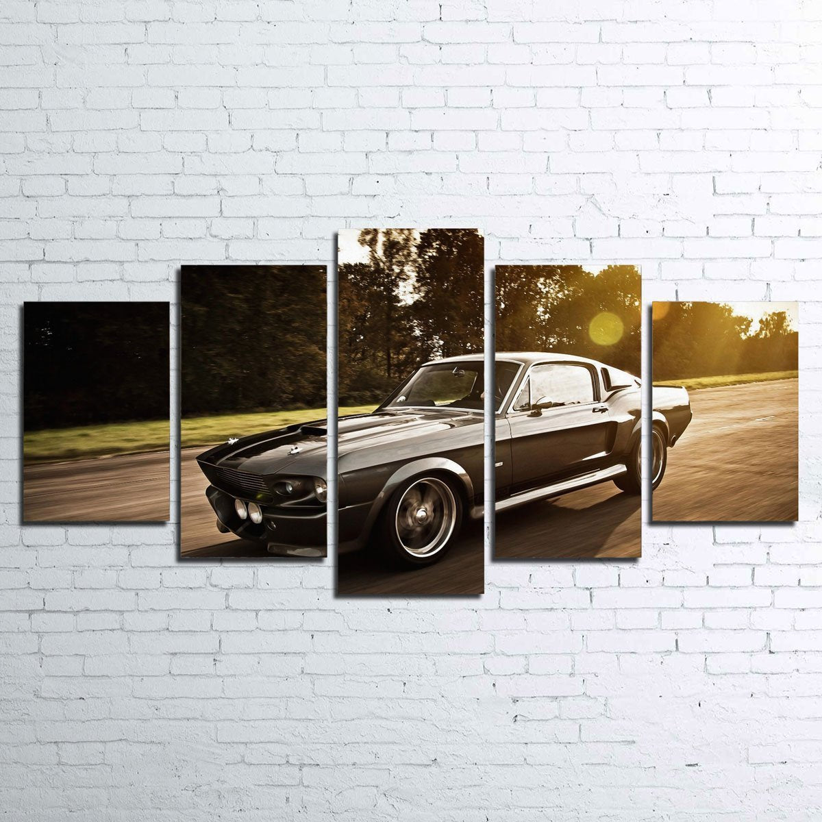1967 Mustang Shelby GT500 Eleanor 5 Piece Premium Wall Art Set