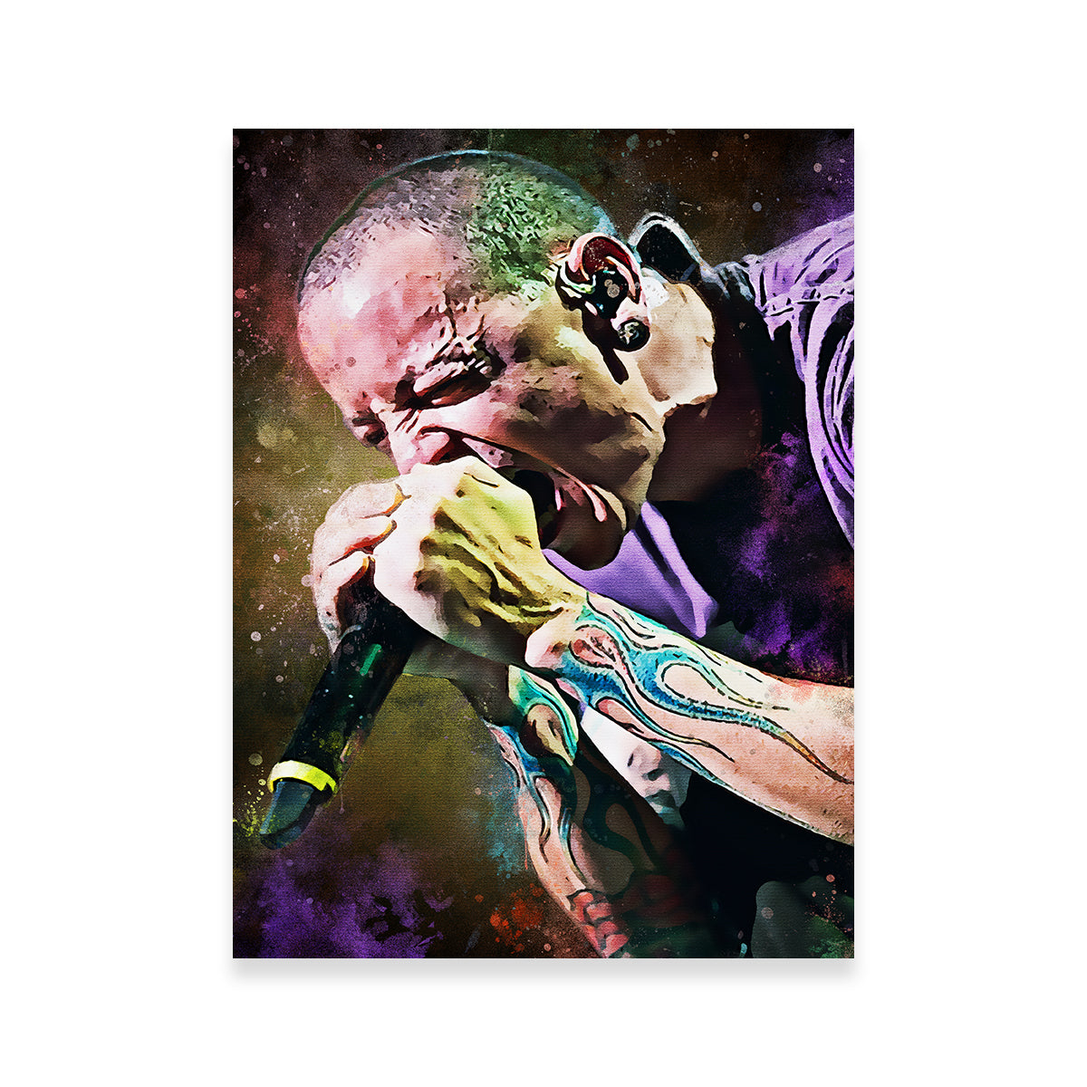 Stunning Chester Bennington Wall Art Paint for Your Home Decor