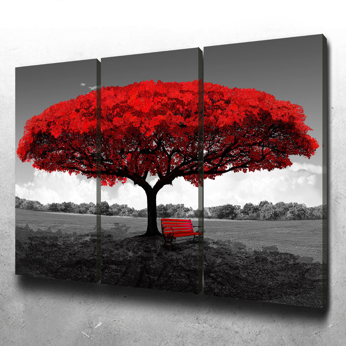 Vibrant Red Tree Wall Art for Stunning Home Decor