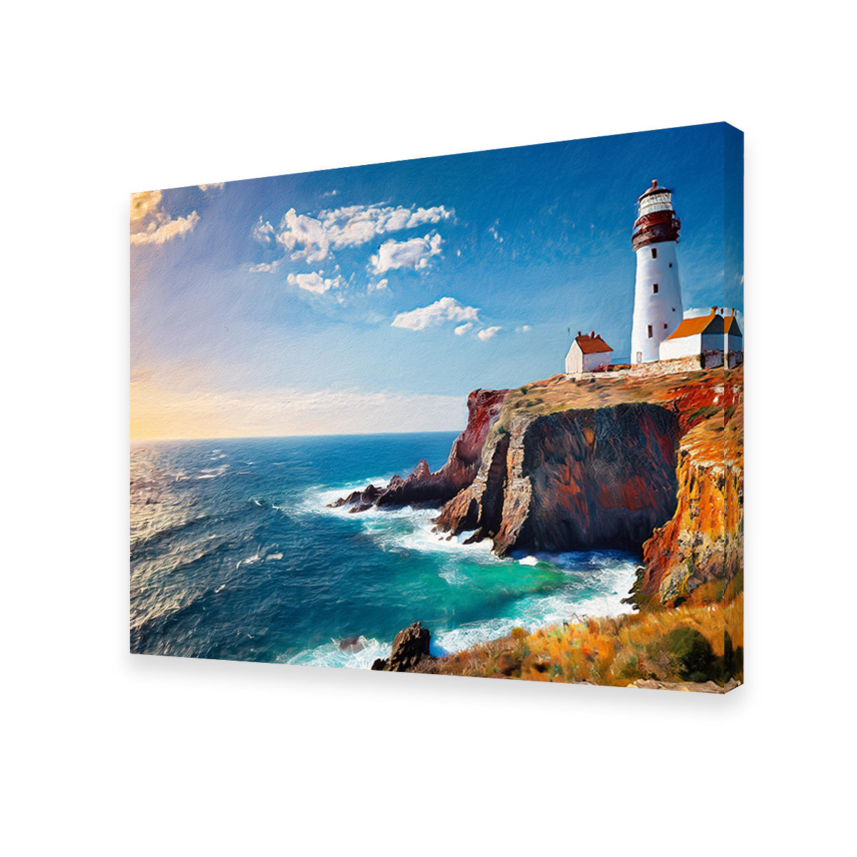 Stunning Lighthouse on the Cliffs Wall Art