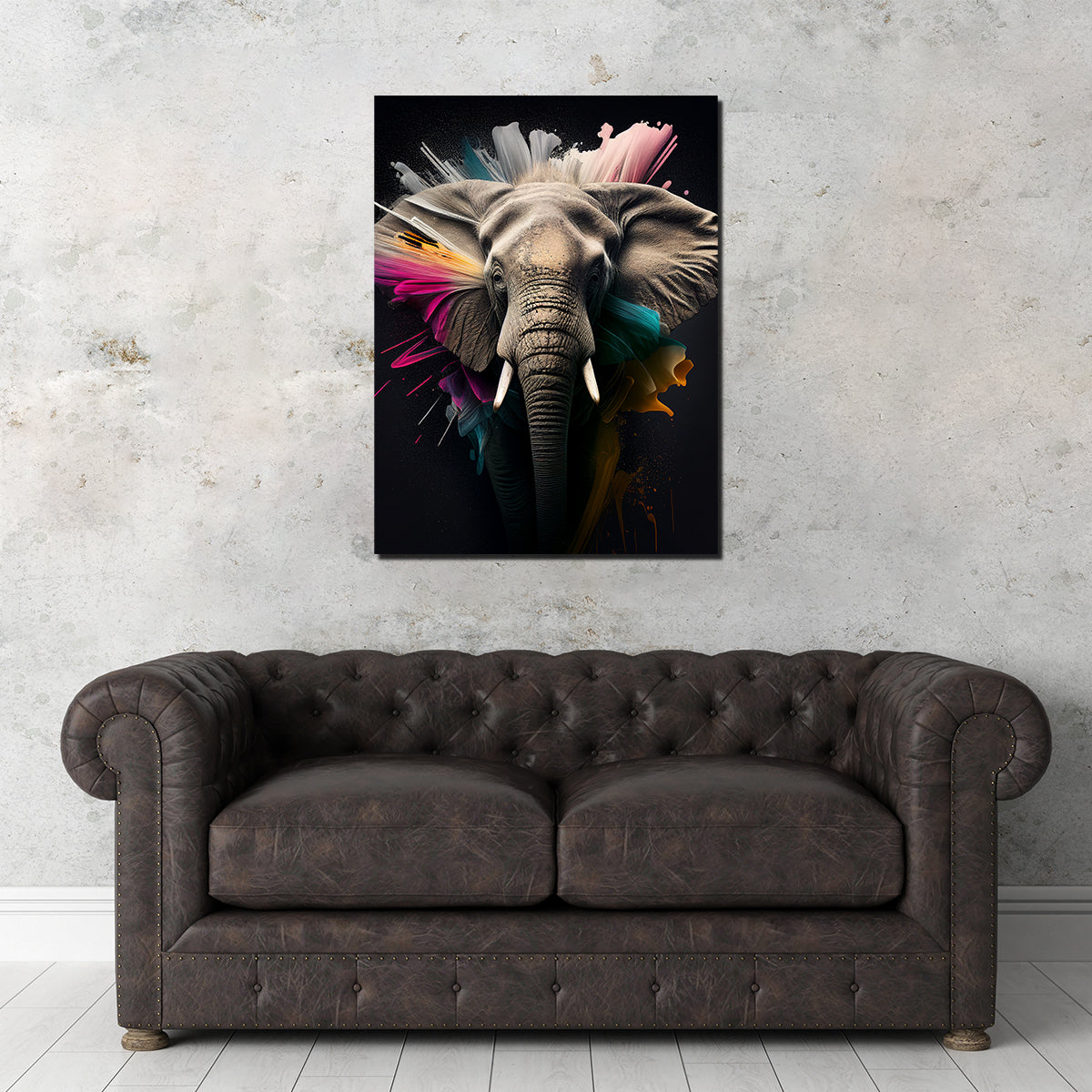 Stunning Elephant Portrait Wall Art by Jennifer Hotai
