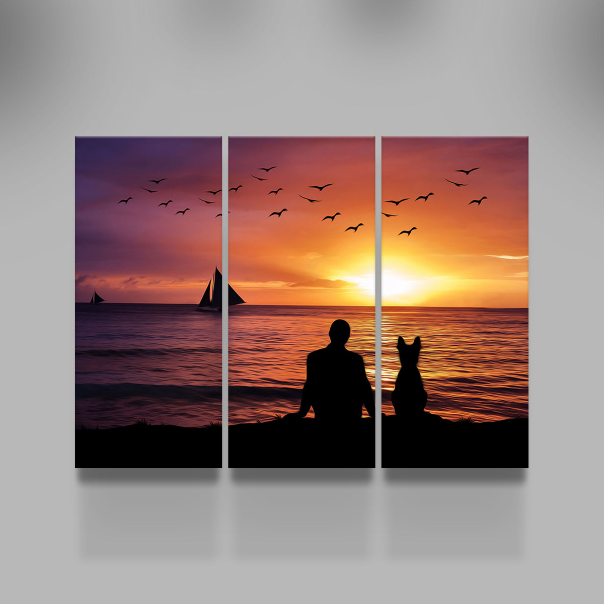 Stunning Friendship Sunset Wall Art by George Sorin