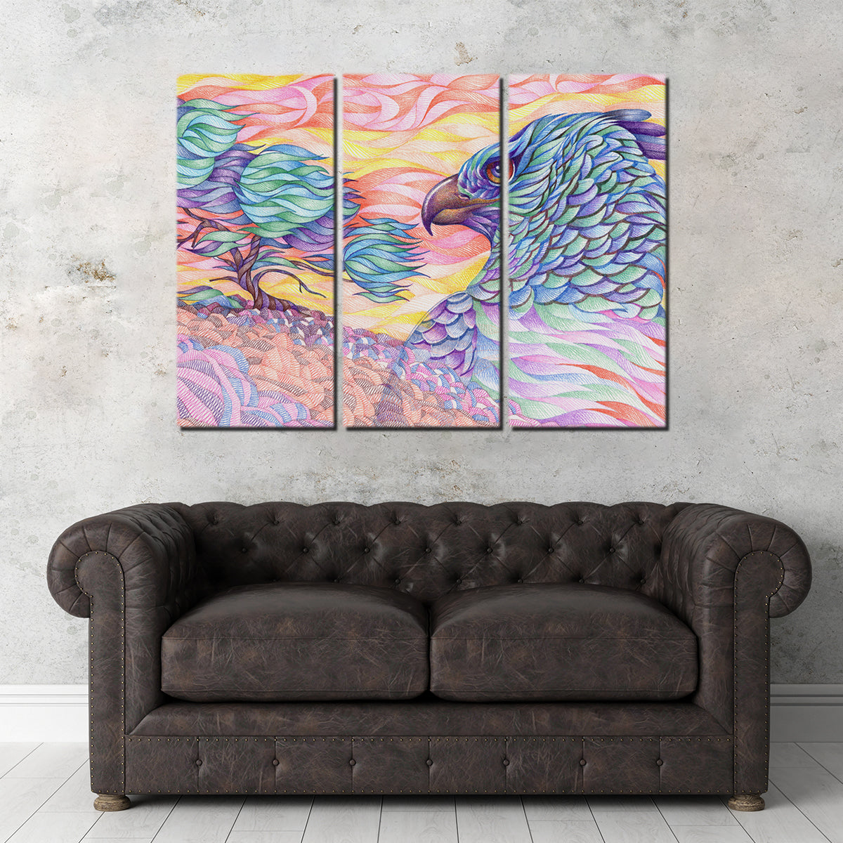 Stunning Raptor's Vigilance Wall Art for Home Decor