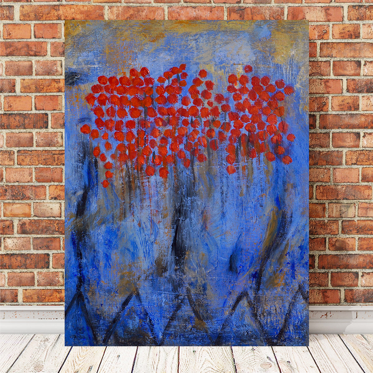 Stunning Red Flowers Wall Art by Peggy Hinaekian