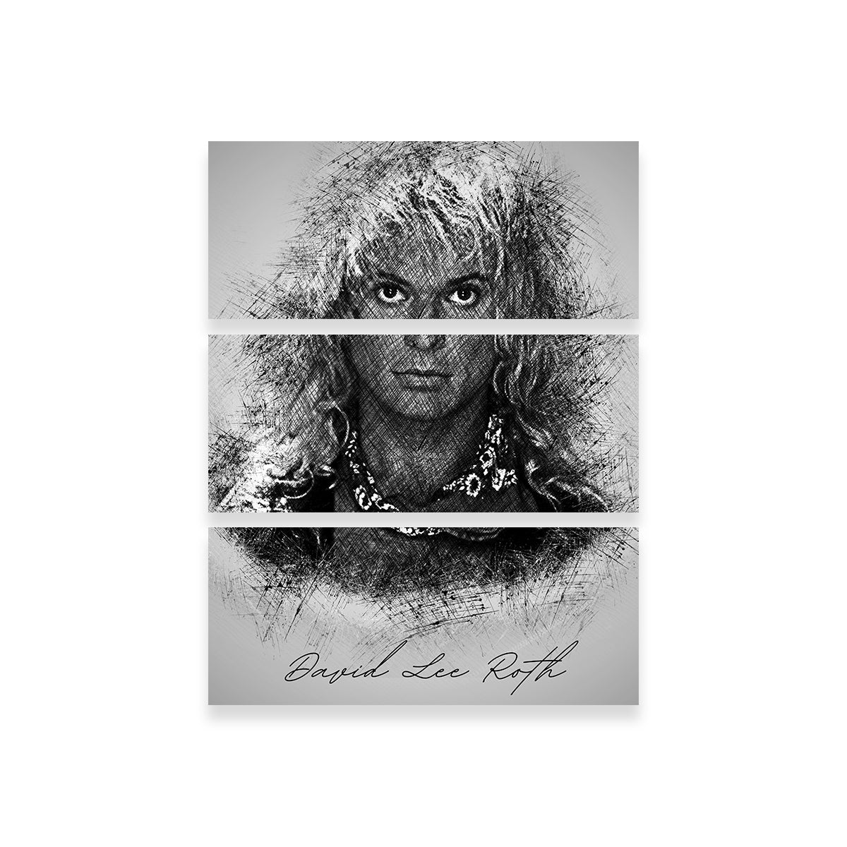 Unique David Lee Roth Sketch Wall Art for Home Decor