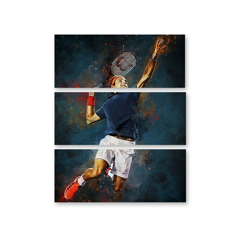 Exclusive Roger Federer Painting Wall Art for Tennis Enthusiasts