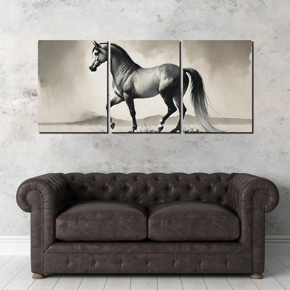 Exquisite Ink Wash Horse Wall Art for Stunning Home Decor