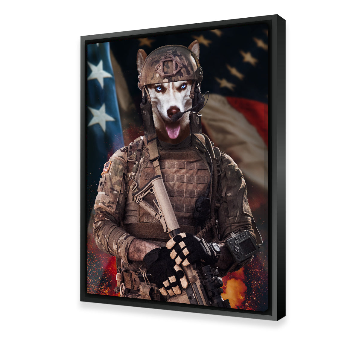 Stunning Doggy Soldier Wall Art by INDOARC