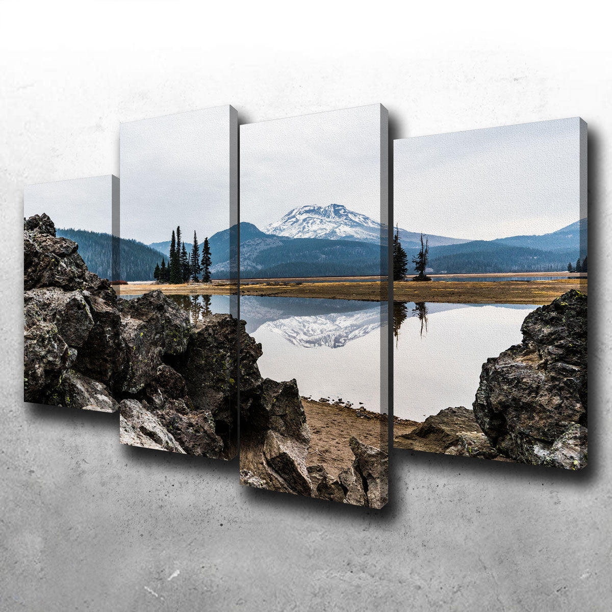Breathtaking South Sister Mountain - Sparks Lake Wall Art for Your Home Decor