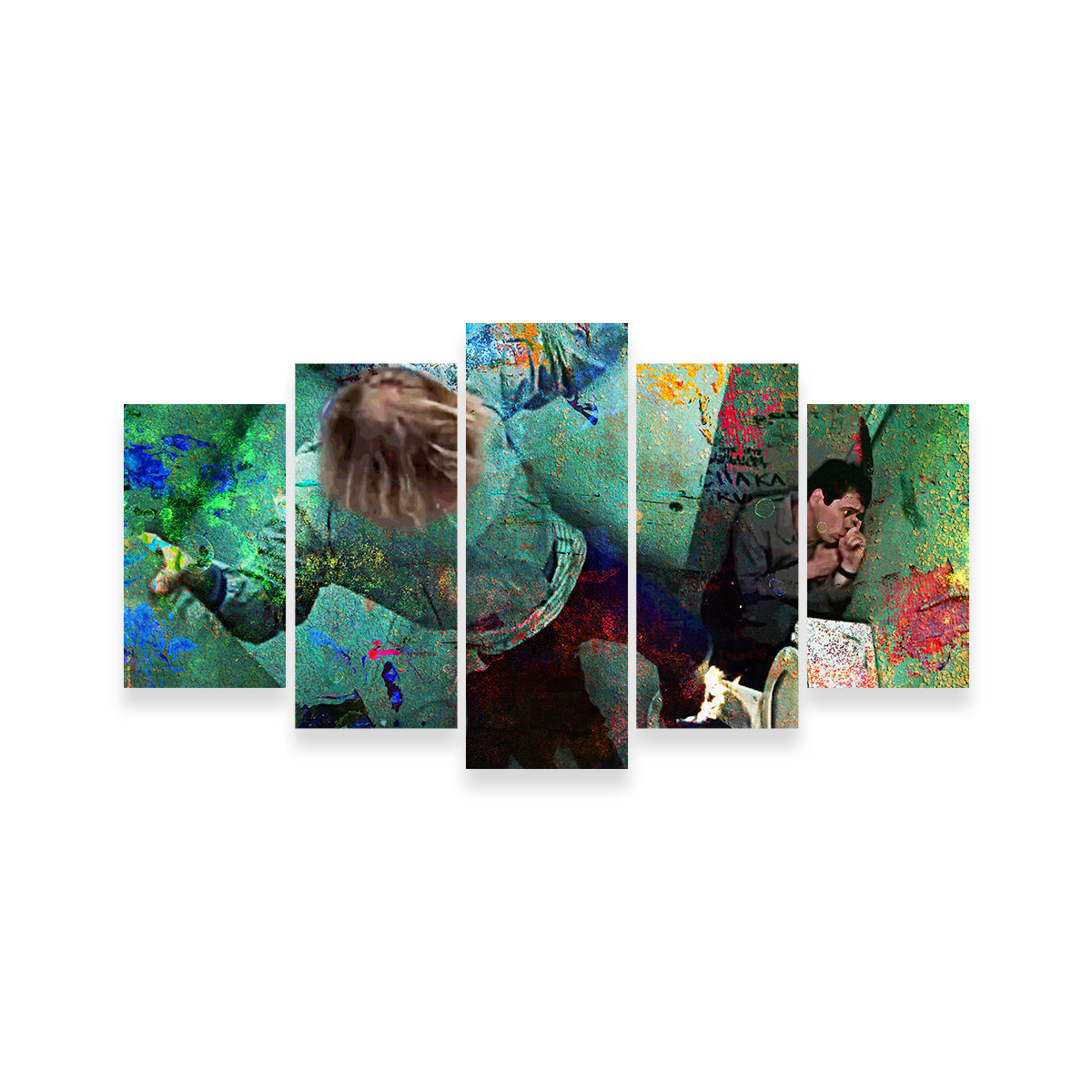 Dumb & Dumber Bathroom Stall - High - Quality Hand - Built Canvas Print