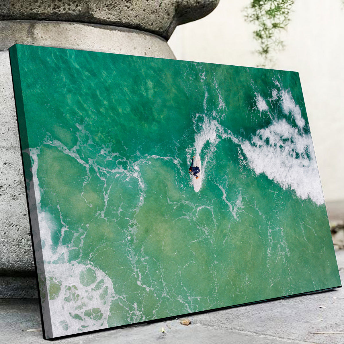 Stunning Green Surf Wall Art by Karolis Janulis