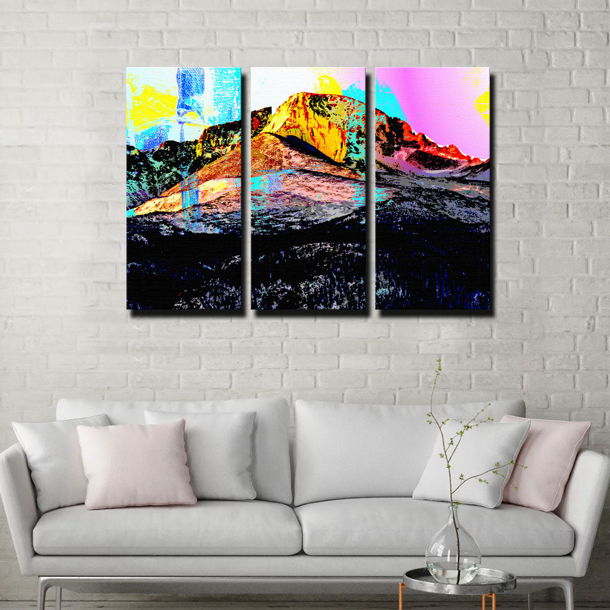 Stunning Abstract Longs Peak Wall Art for Home Decor