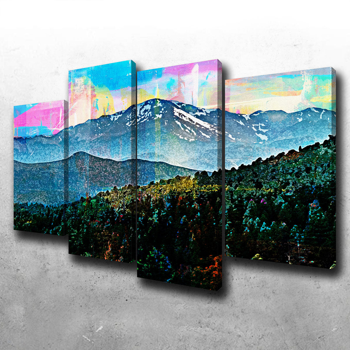 Stunning Abstract Pikes Peak Wall Art for Your Home Decor