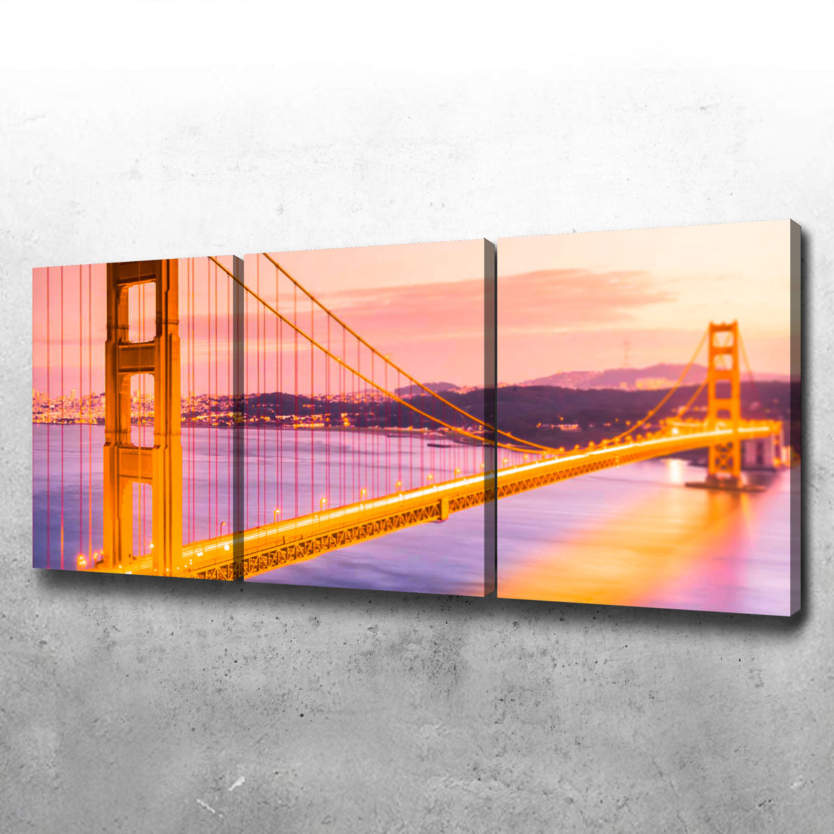 Exquisite Golden Gate Golden Wall Art for Stunning Home Decor