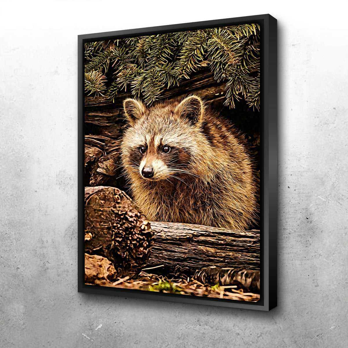 Exquisite Raccoon Wall Art by Denise Dundon