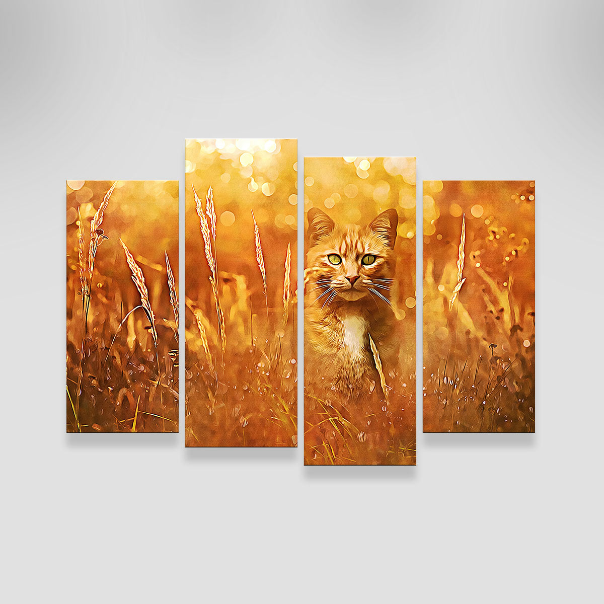 Charming Little Tiger In The Grass Wall Art by Denise Dundon