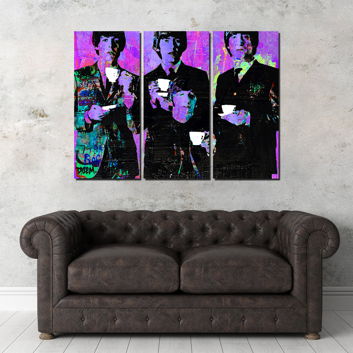 The Beatles Tea Time Inspired Wall Art - A Must - Have for Music Lovers
