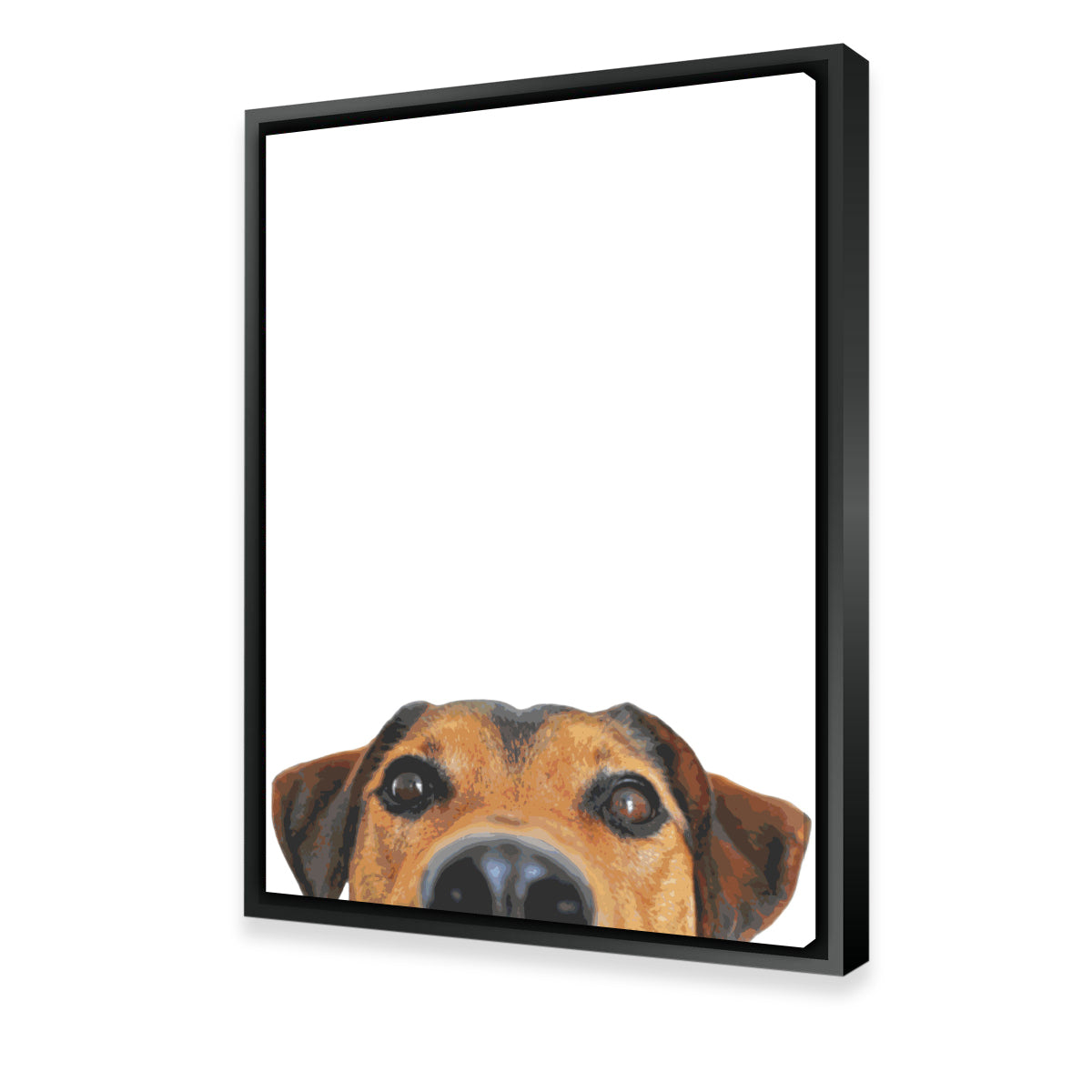 Adorable Funny Dog Face Wall Art by Lawisi