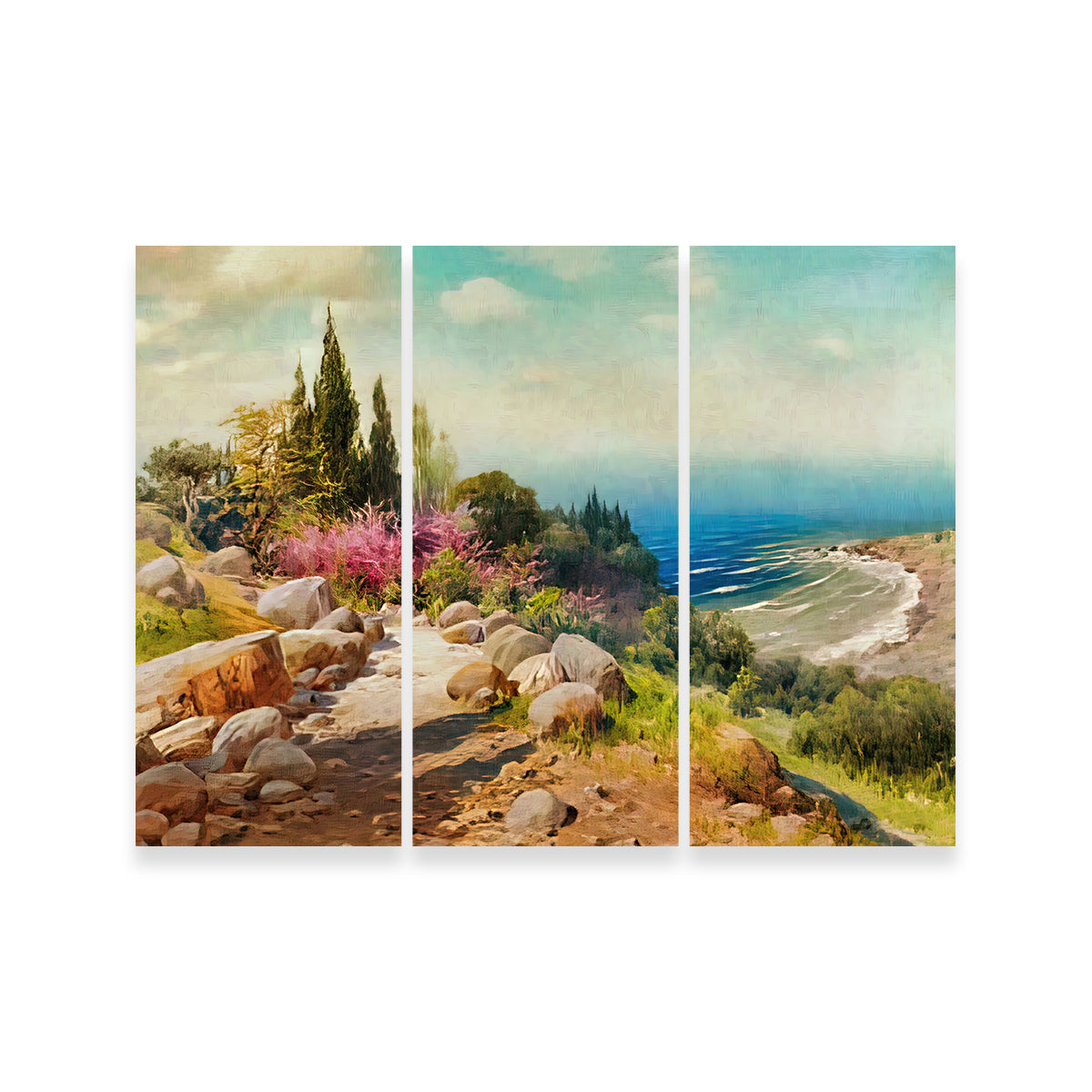 Exquisite 'A Walk to the Seashore' Wall Art by Denise Dundon