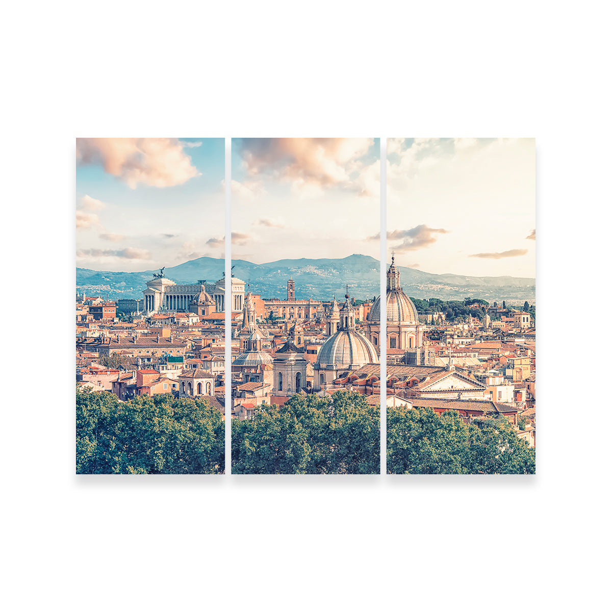 Exquisite Rome Roofs Wall Art by Manjik Pictures