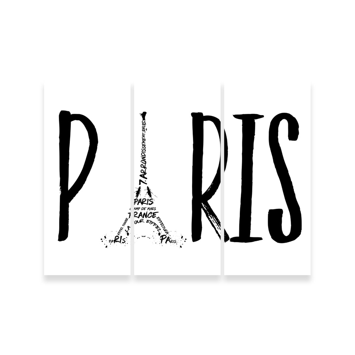 PARIS Typography Wall Art - Stunning Canvas Prints for Home Decor