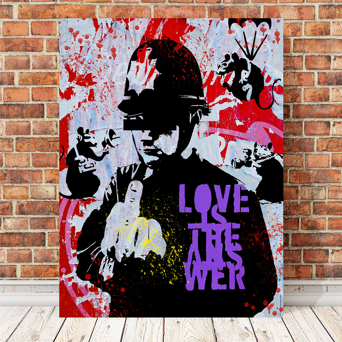 Inspiring 'Love Is the Answer' Wall Art by Stephen Chambers