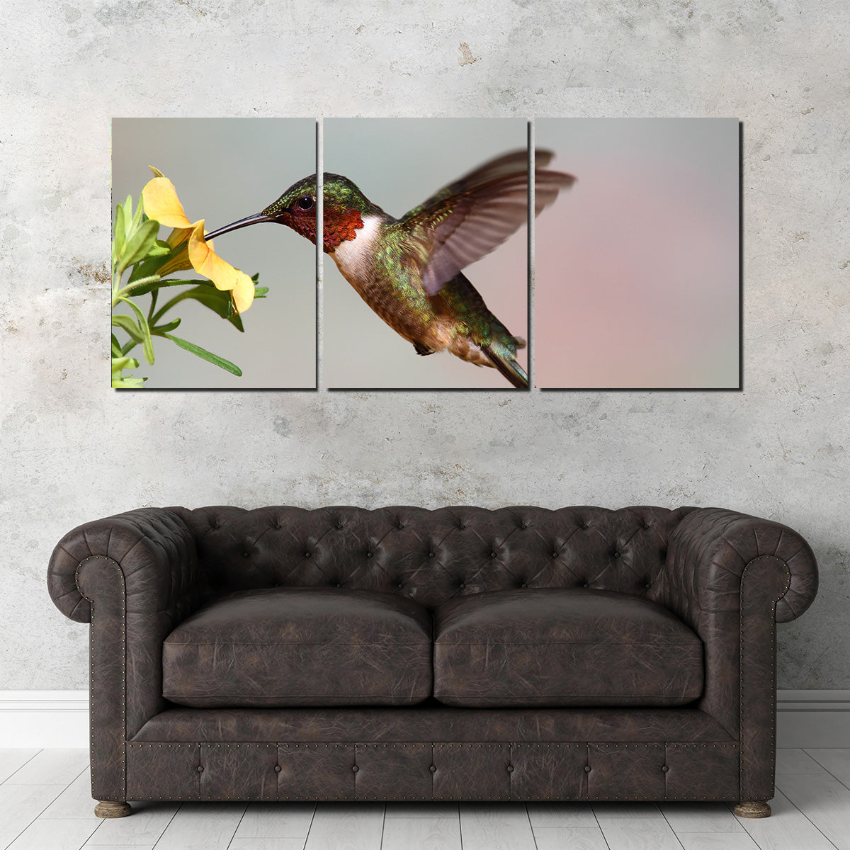 Exquisite Ruby Throated Hummingbird Wall Art for Stunning Decor