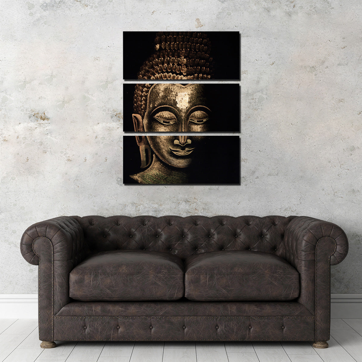 Exquisite Thai Buddha Painting on Museum-Quality Canvas
