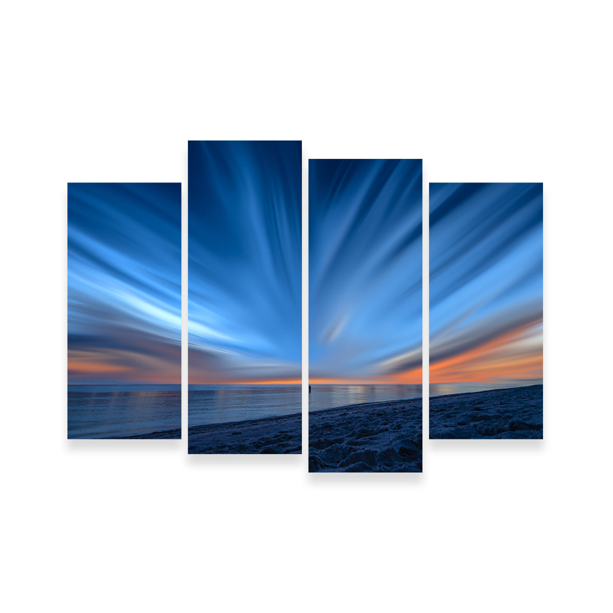 Blue Explosion Wall Art by Eileen Rollin - Museum Quality Canvas Print