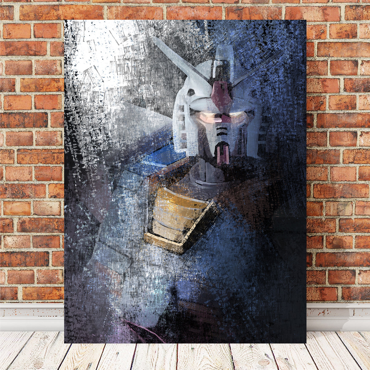 Stunning Blue Gundam Wall Art by Andy Brackpool