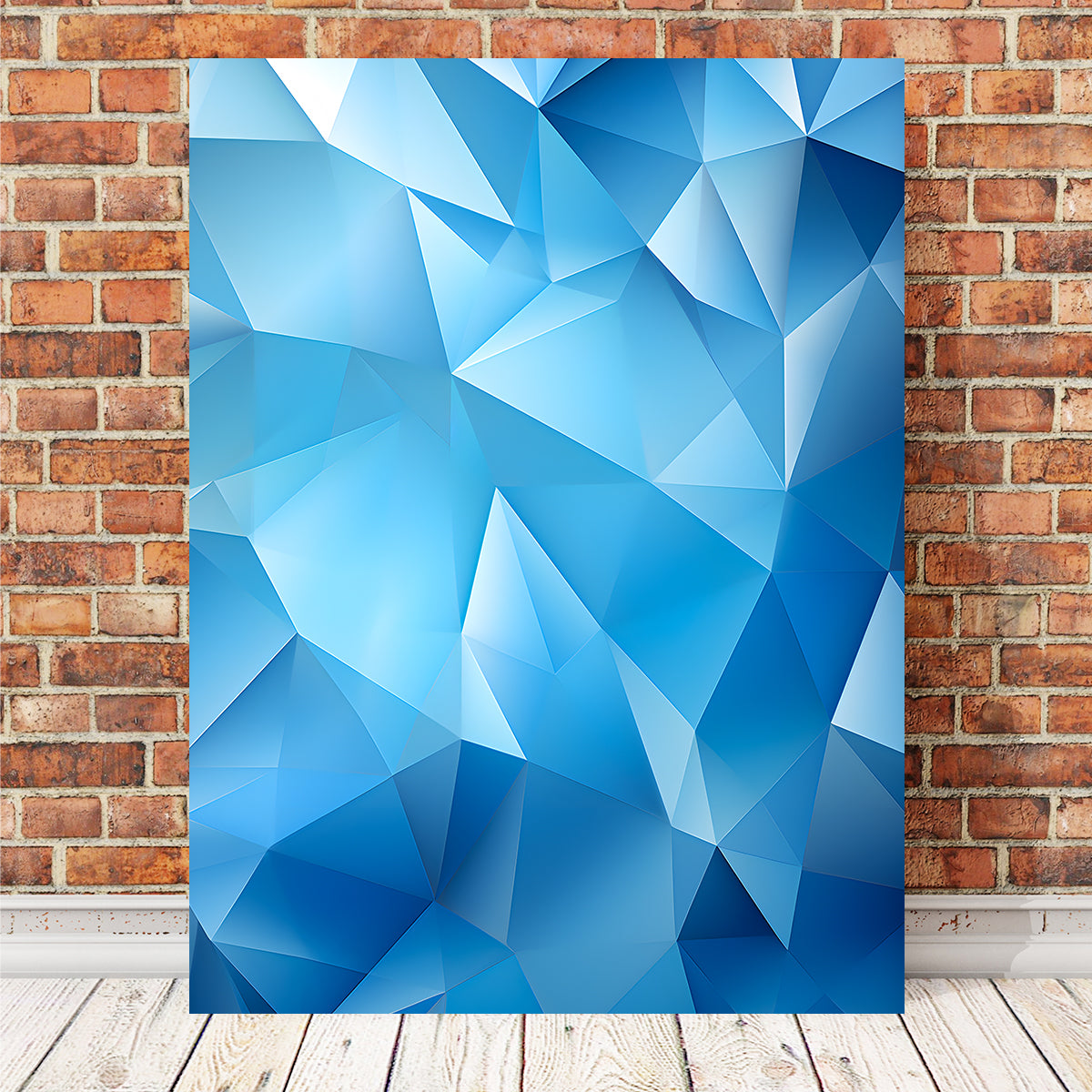 Stunning Abstract Blue Shapes 2 Wall Art for Modern Decor
