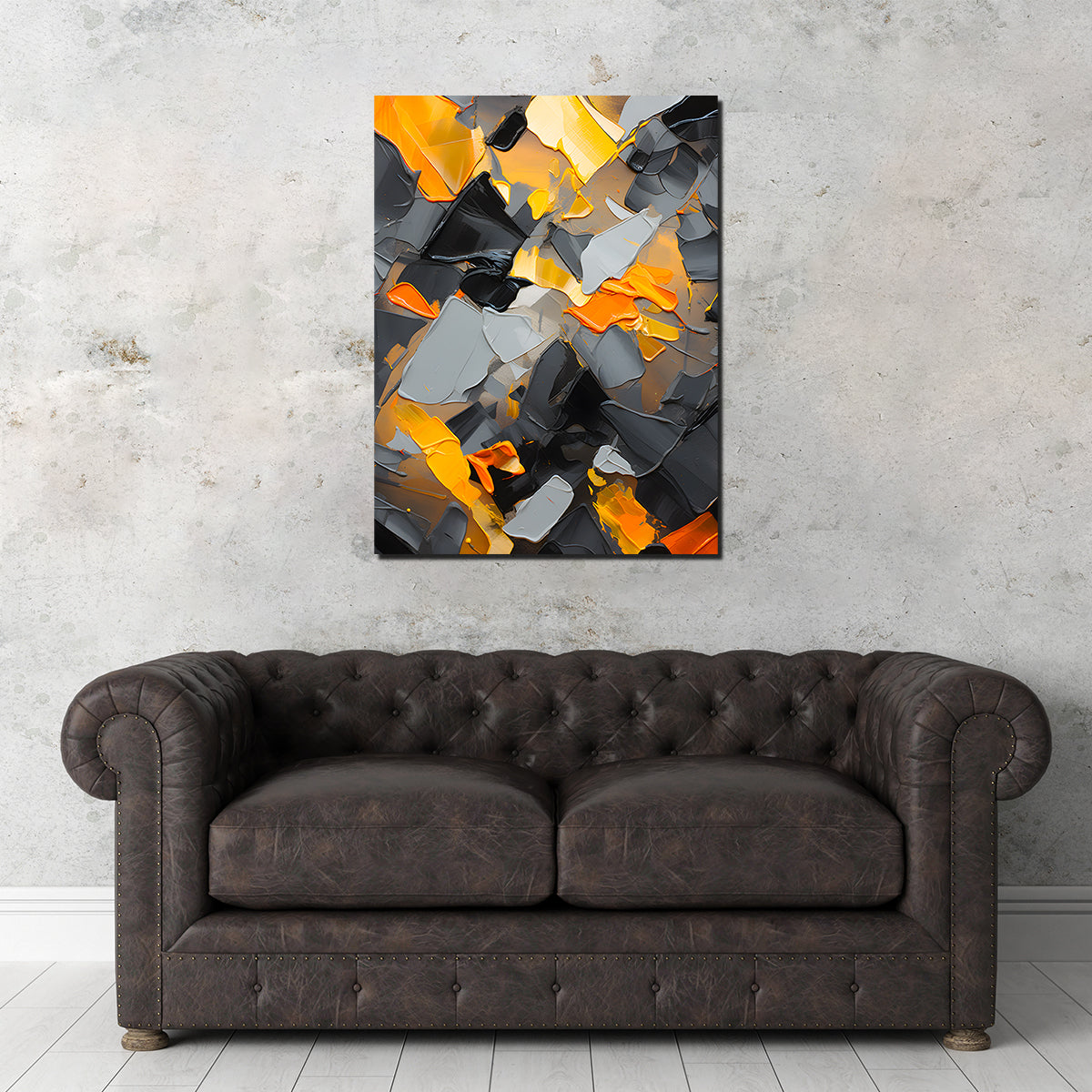 Abstract Black and Gold Geometric Shapes Wall Art - 18