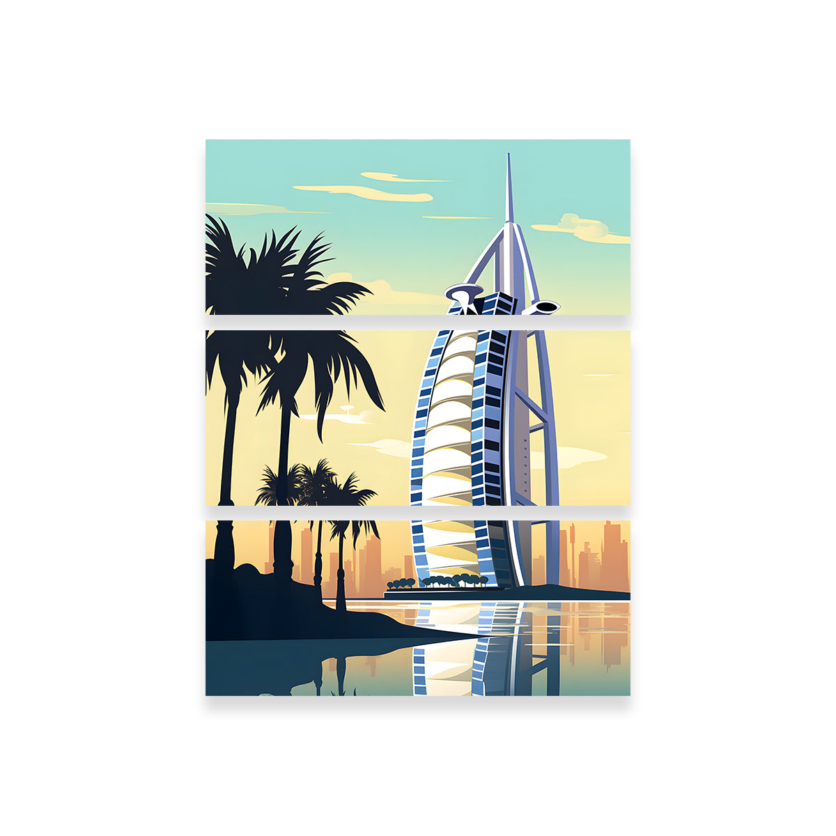 Exquisite Dubai - Burj Al Arab Wall Art by Valth Graphics