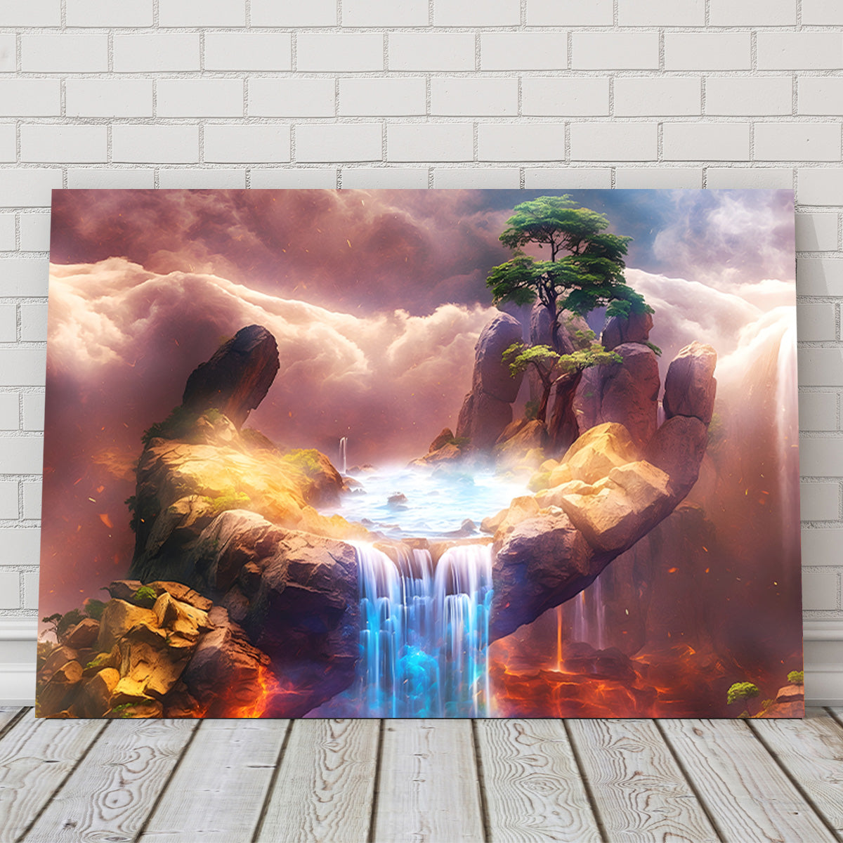 The Exquisite Artistry of Nature's Hand - Sustainable Kiln - Dried Pine Wood Framed Canvas Prints