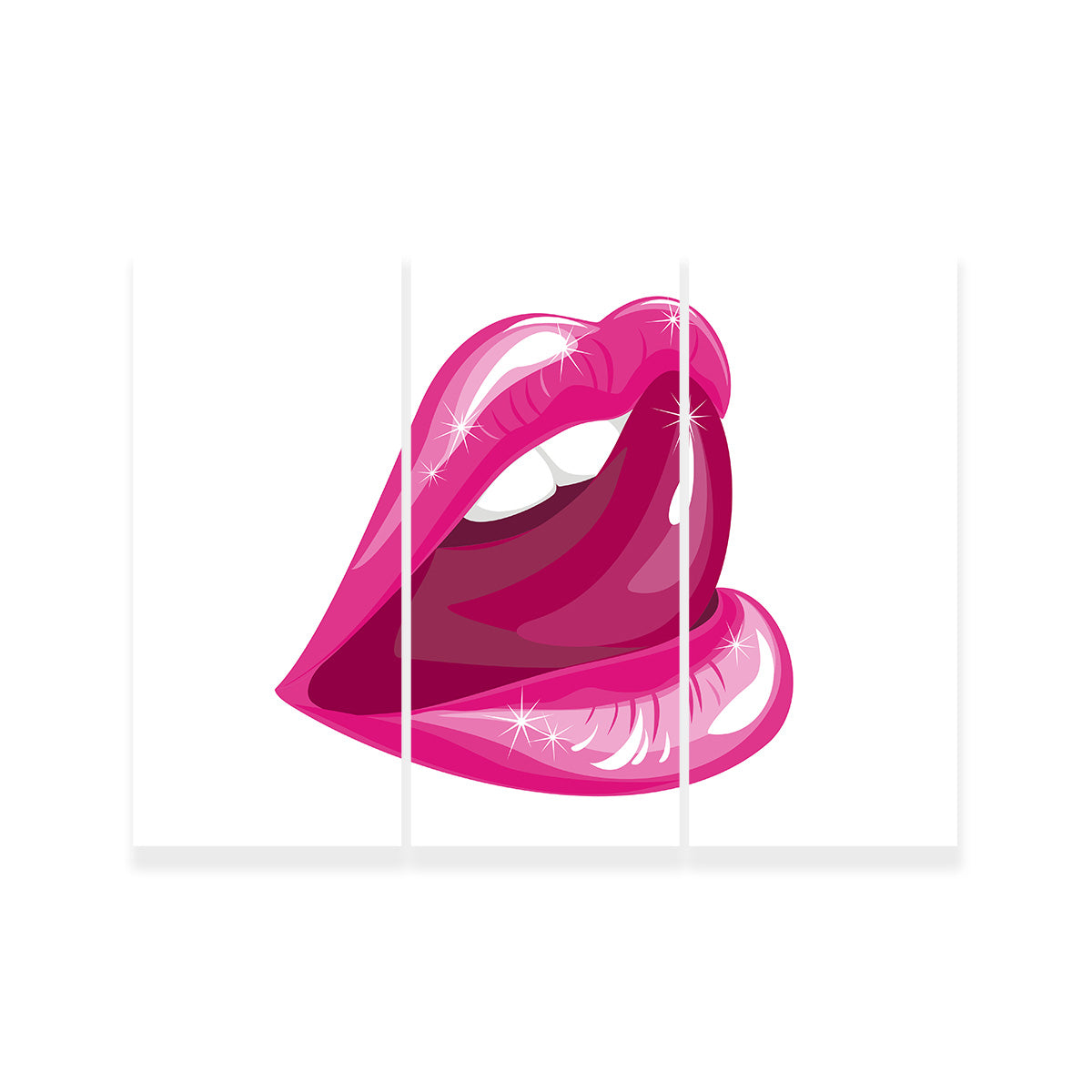 Lick Lips: Premium Hand - Built Kiln - Dried Pine Wood Framed Canvas Prints