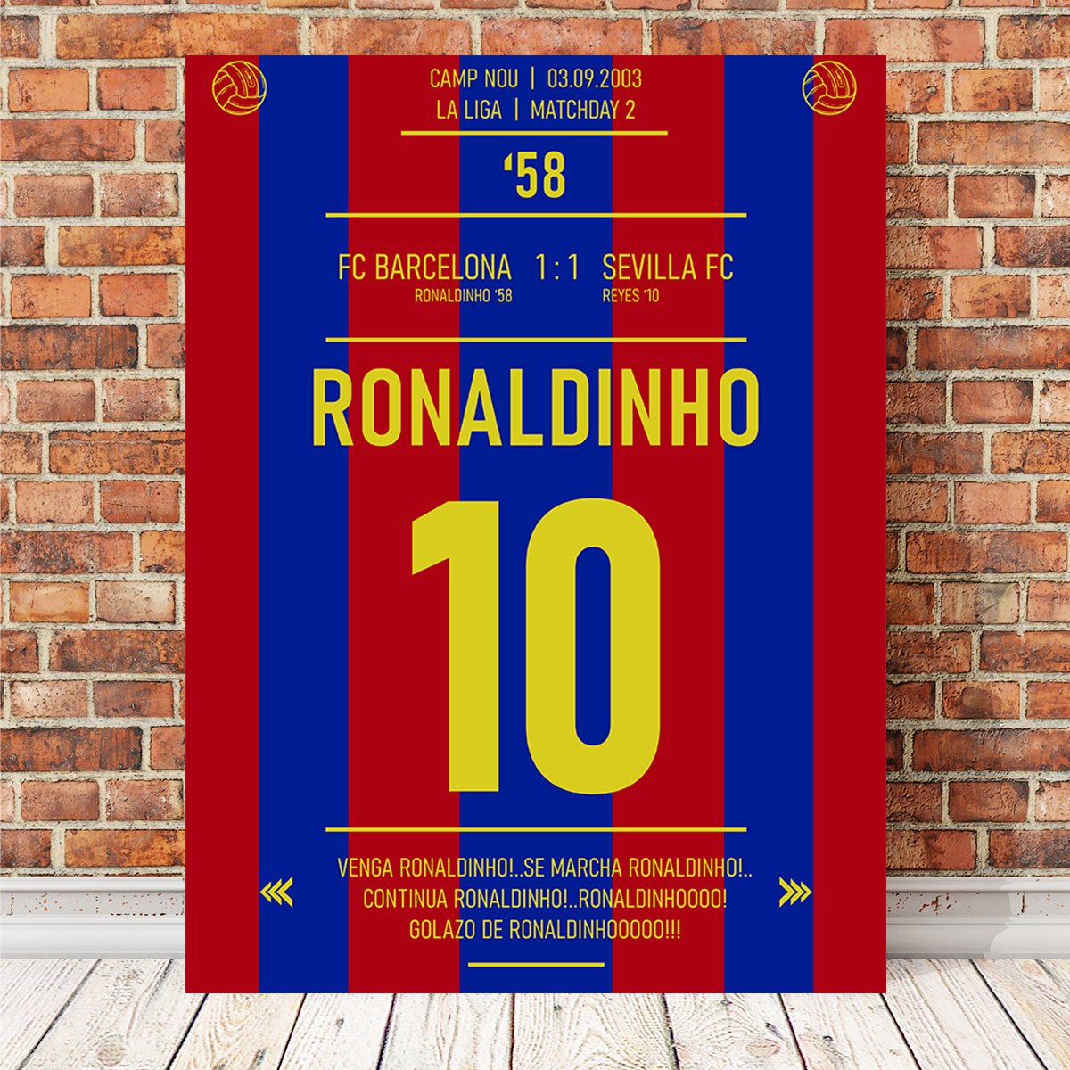 Ronaldinho - Premium Hand - Built Canvas Print