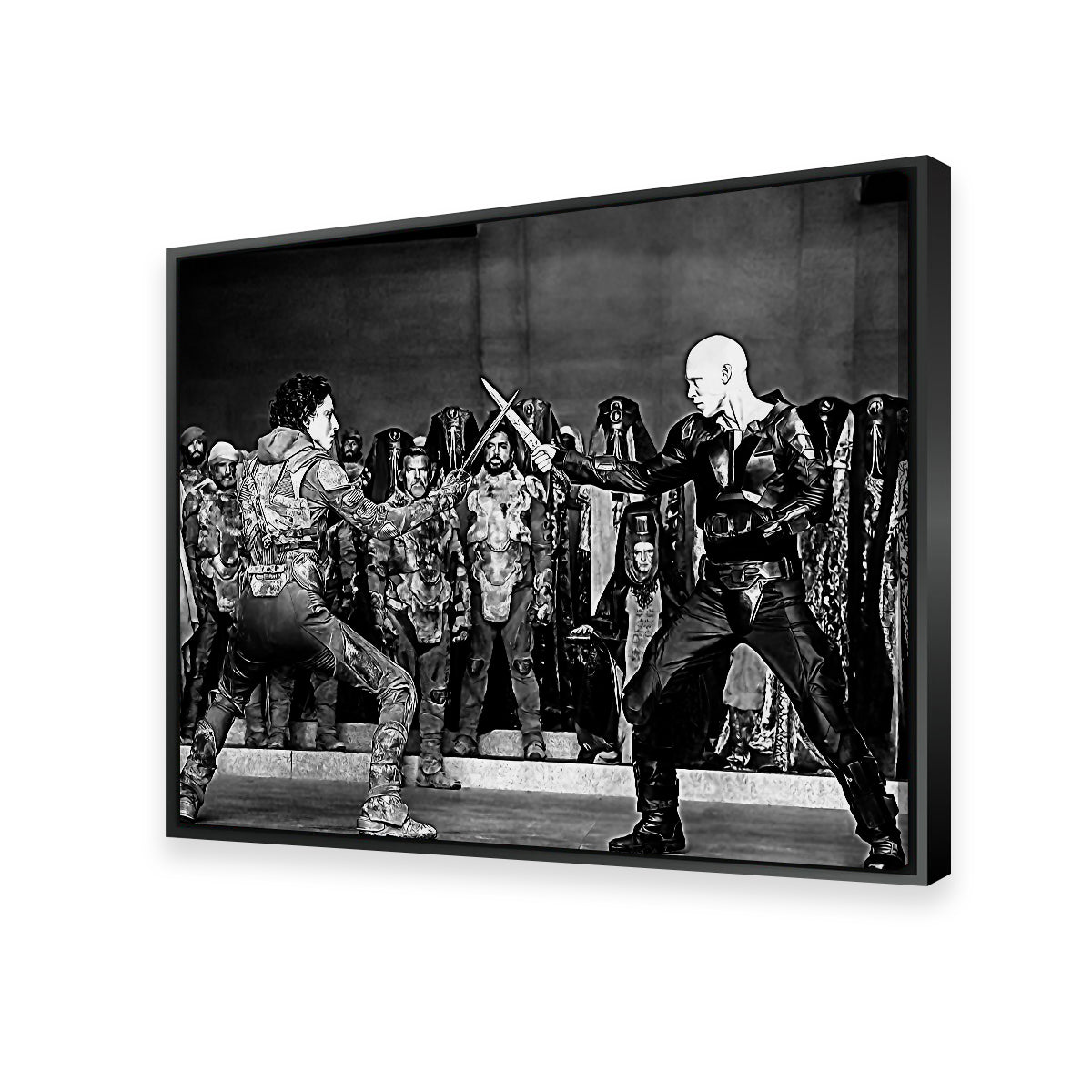 Stunning Paul Vs. Feyd Rautha Grayscale Wall Art for Your Home Decor