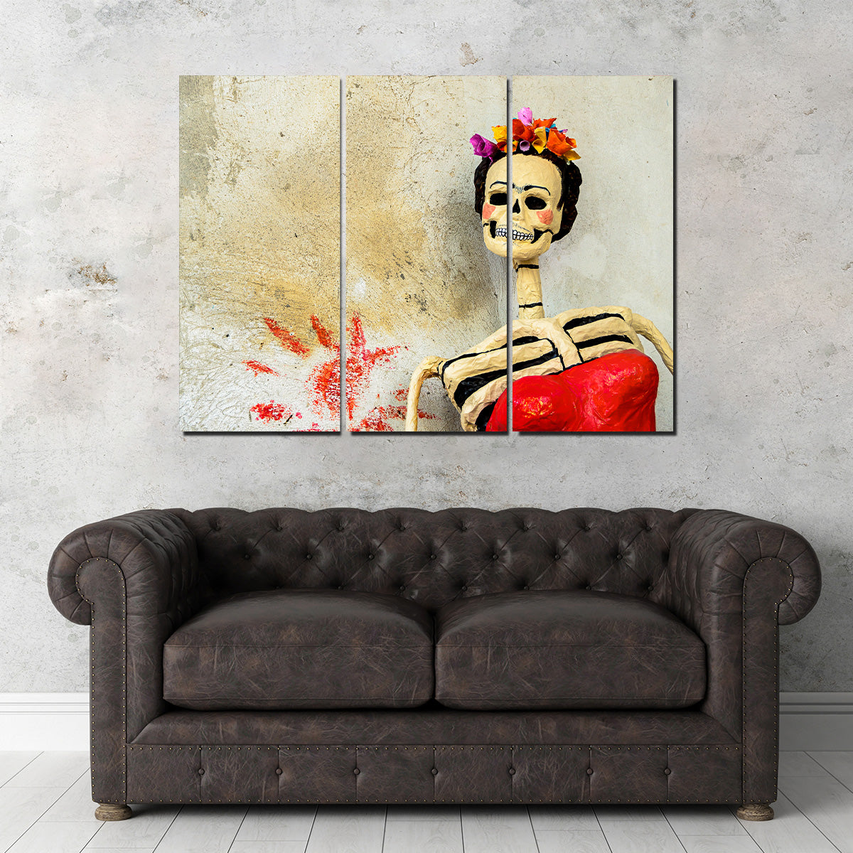Stunning Day of the Dead Catrina Skeleton Wall Art for Home Decor