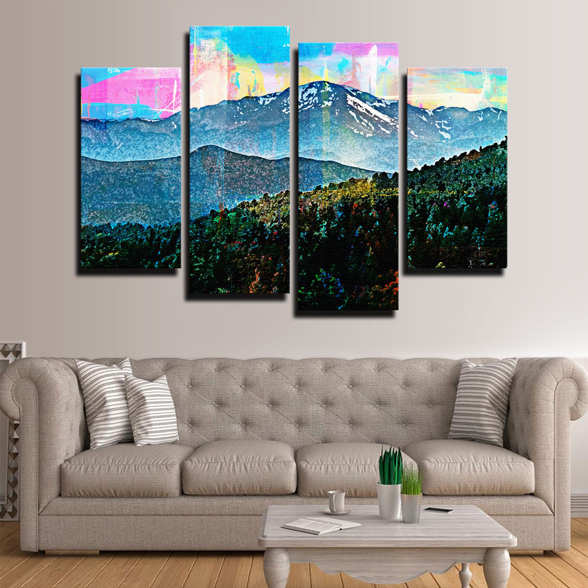 Stunning Abstract Pikes Peak Wall Art for Your Home Decor