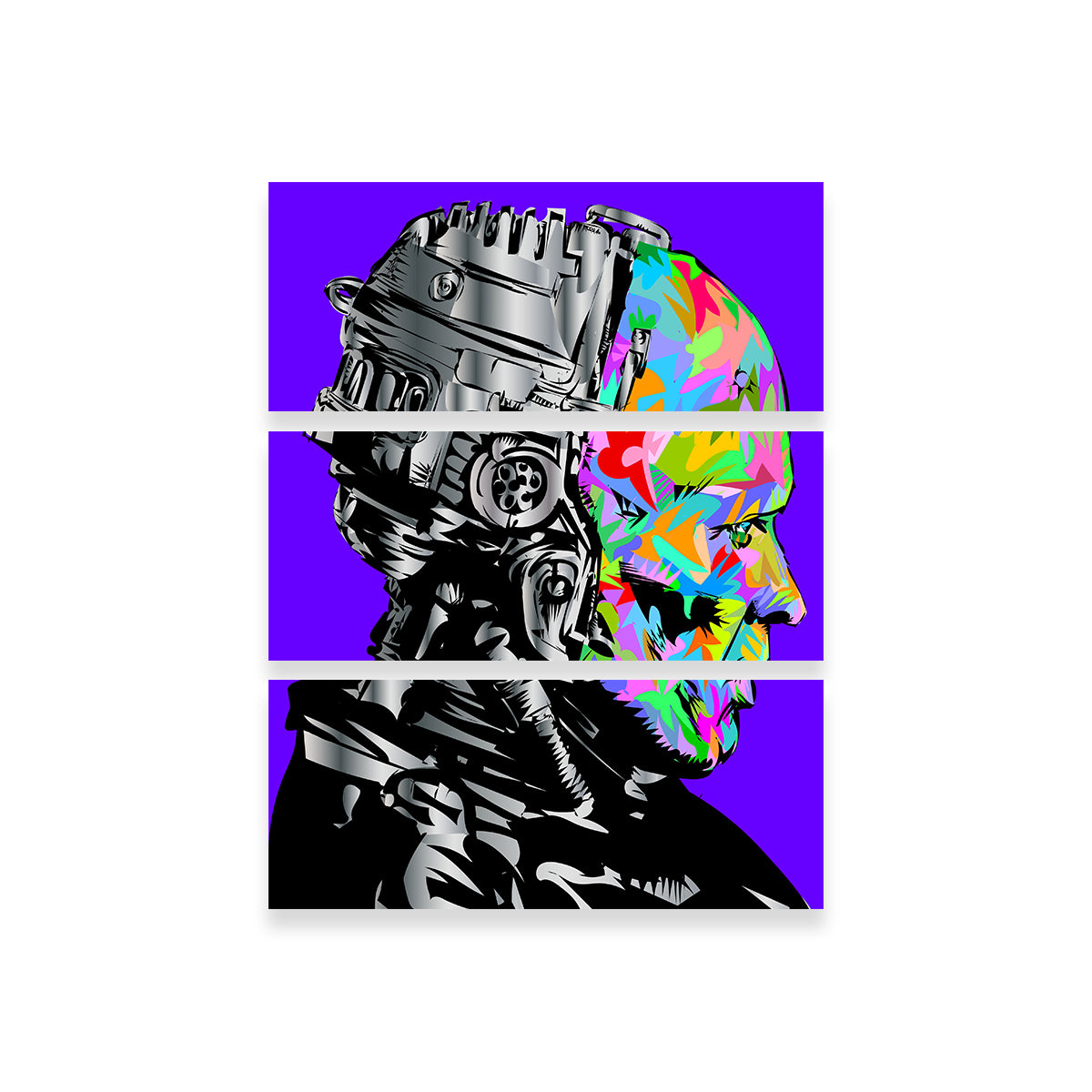 Stunning Robo Cop Color Wall Art for Home Decor