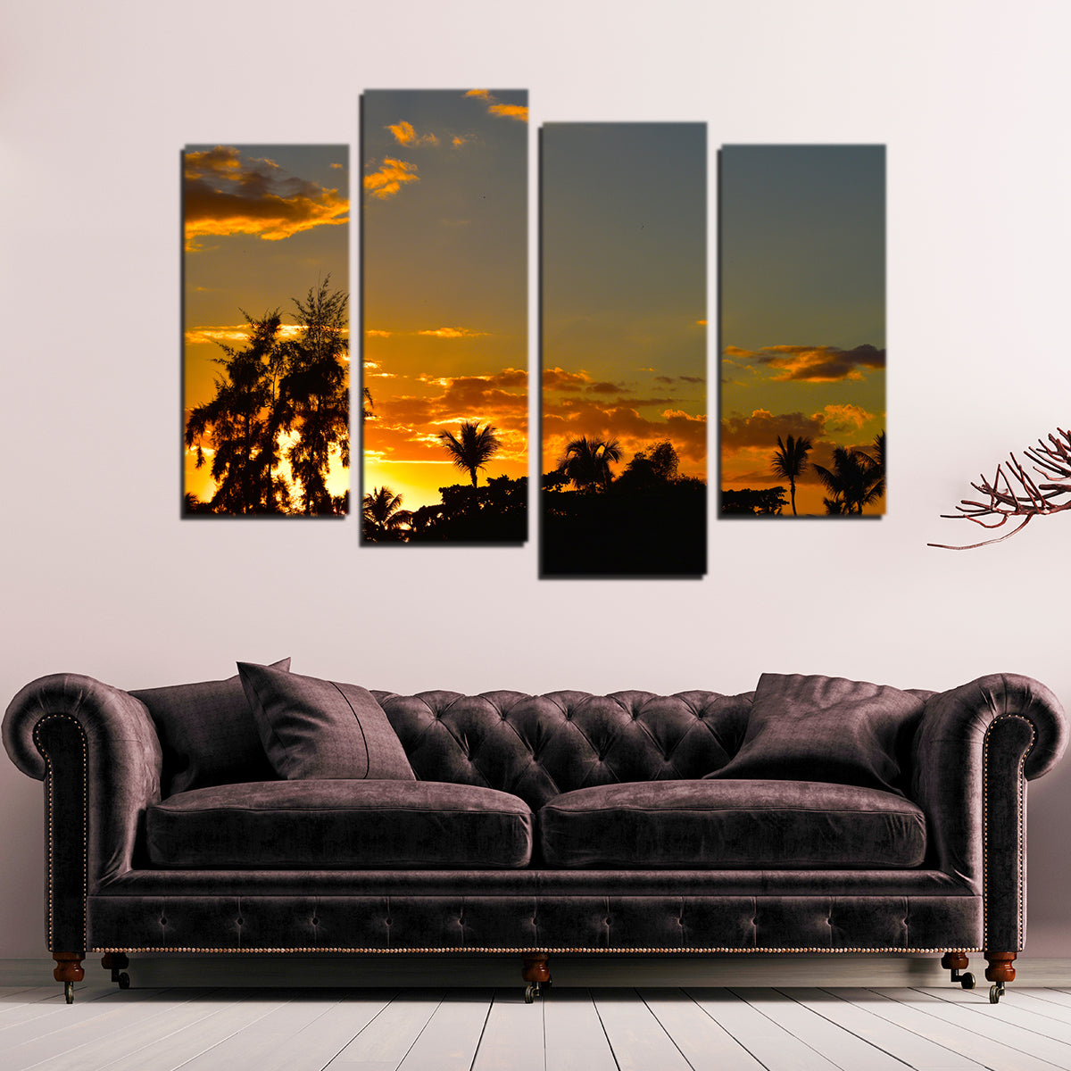 Dominican Sunset 3 Wall Art - Museum-Quality Handmade Canvas Prints