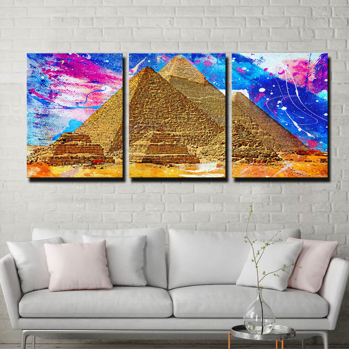 Stunning Egypt Pyramids Abstract Wall Art for Your Home Decor