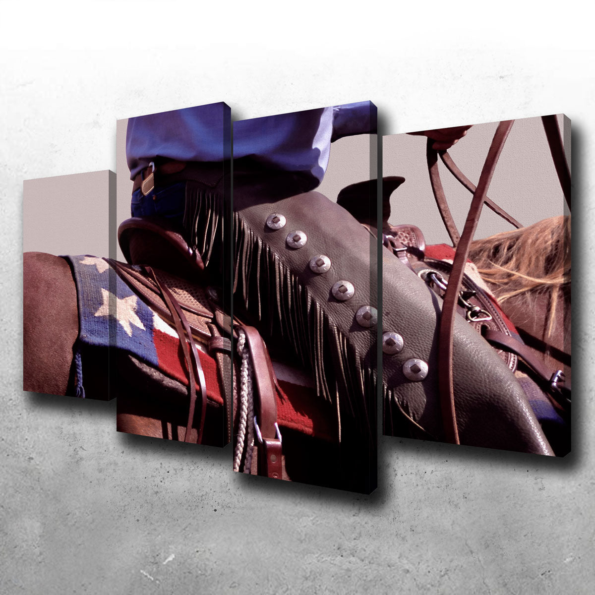 Authentic Texas Cowboy Wall Art for Rustic Decor