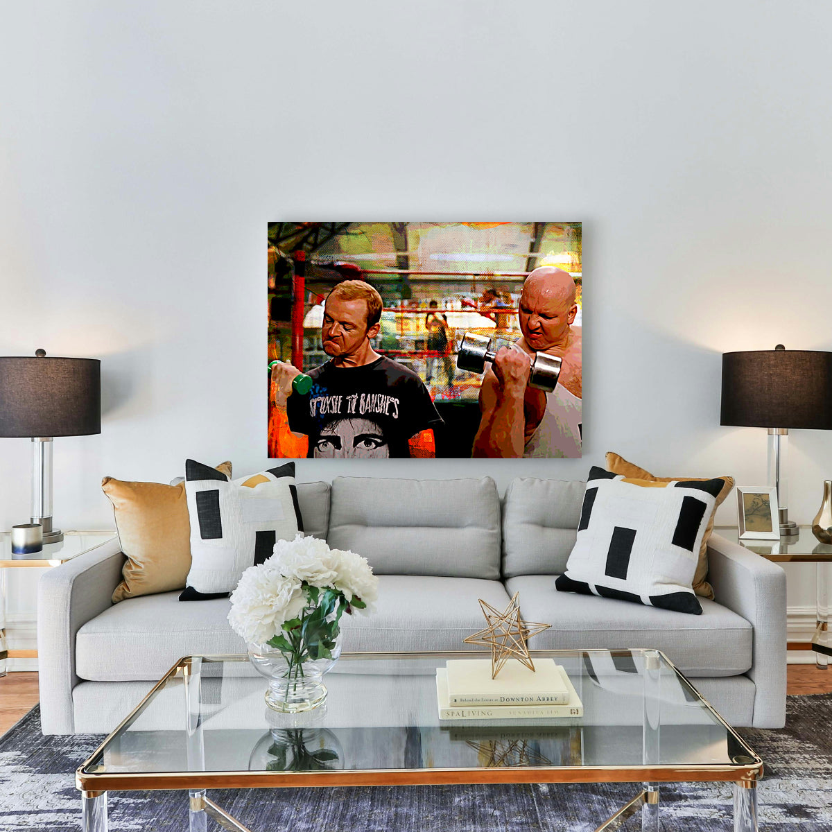 Run Fatboy Run Stylish Dumbbells Wall Art for Fitness Enthusiasts