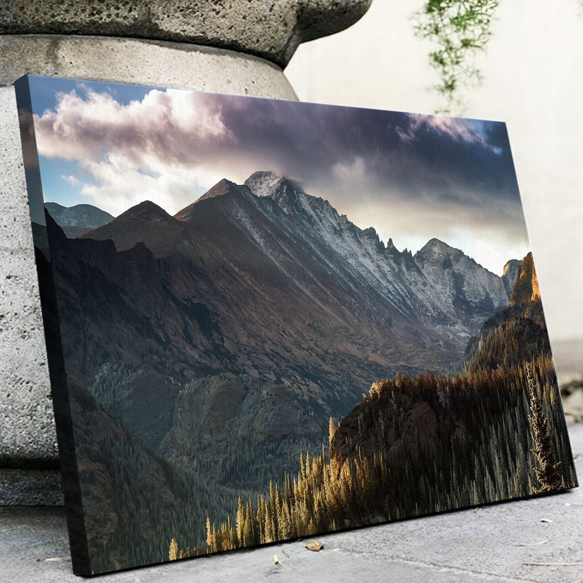 Exquisite Longs Peak Wall Art - Museum-Grade Canvas on Sustainable Pine Frames