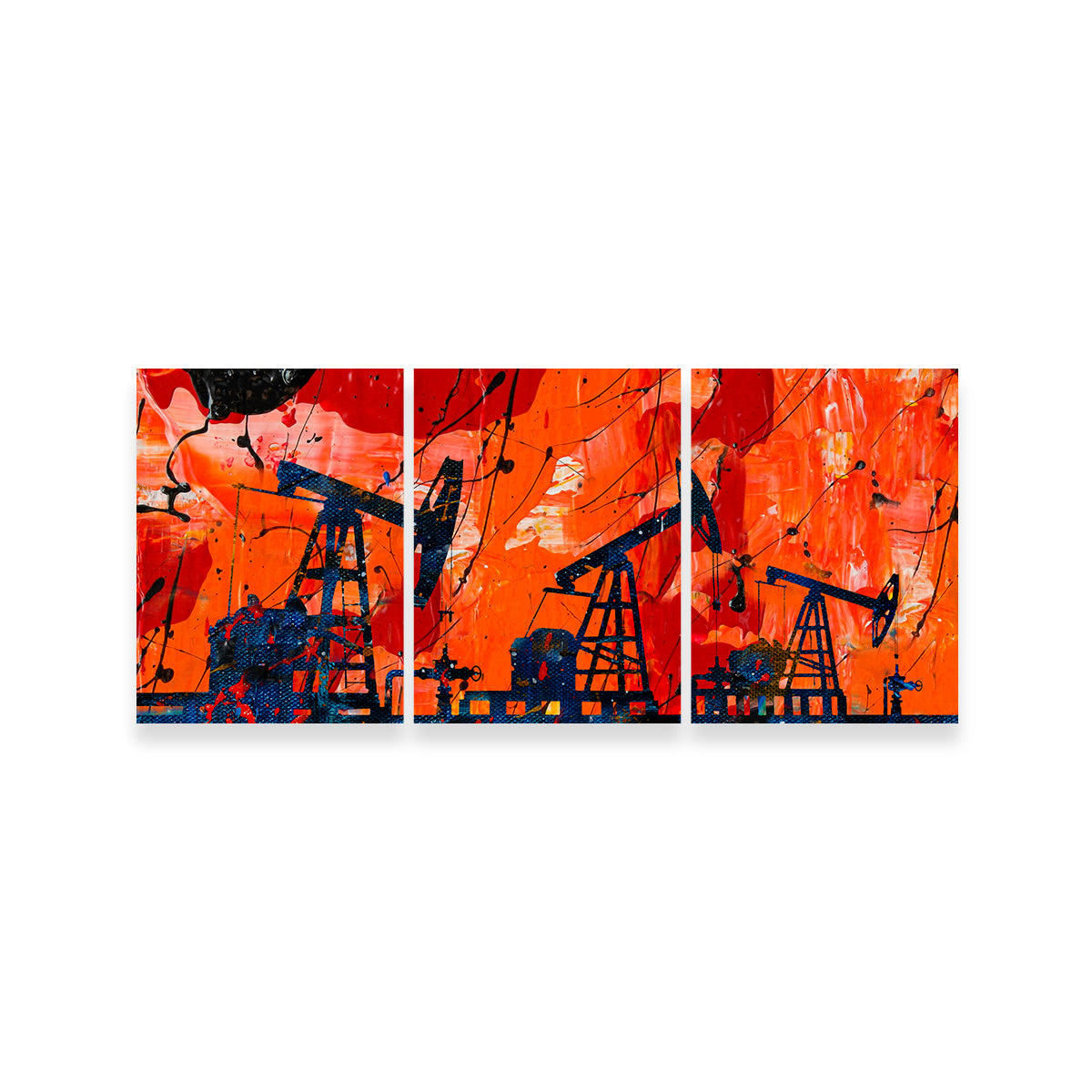 Exquisite Pumpjack Wall Art by Stephen Chambers