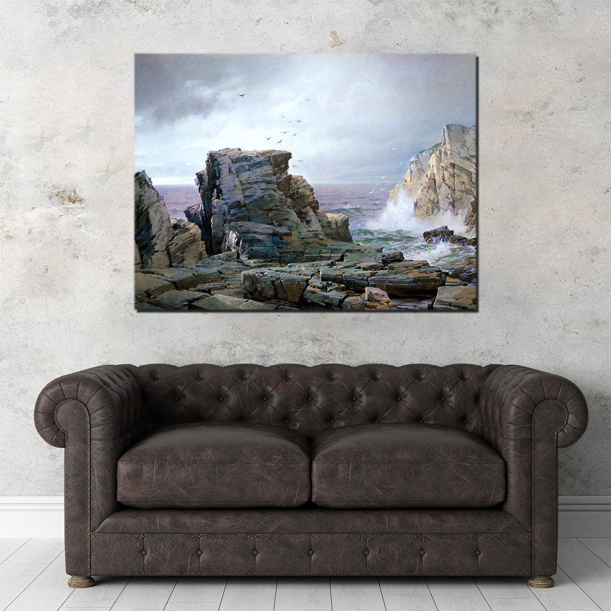 Stunning A Rocky Coast Wall Art by Denise Dundon