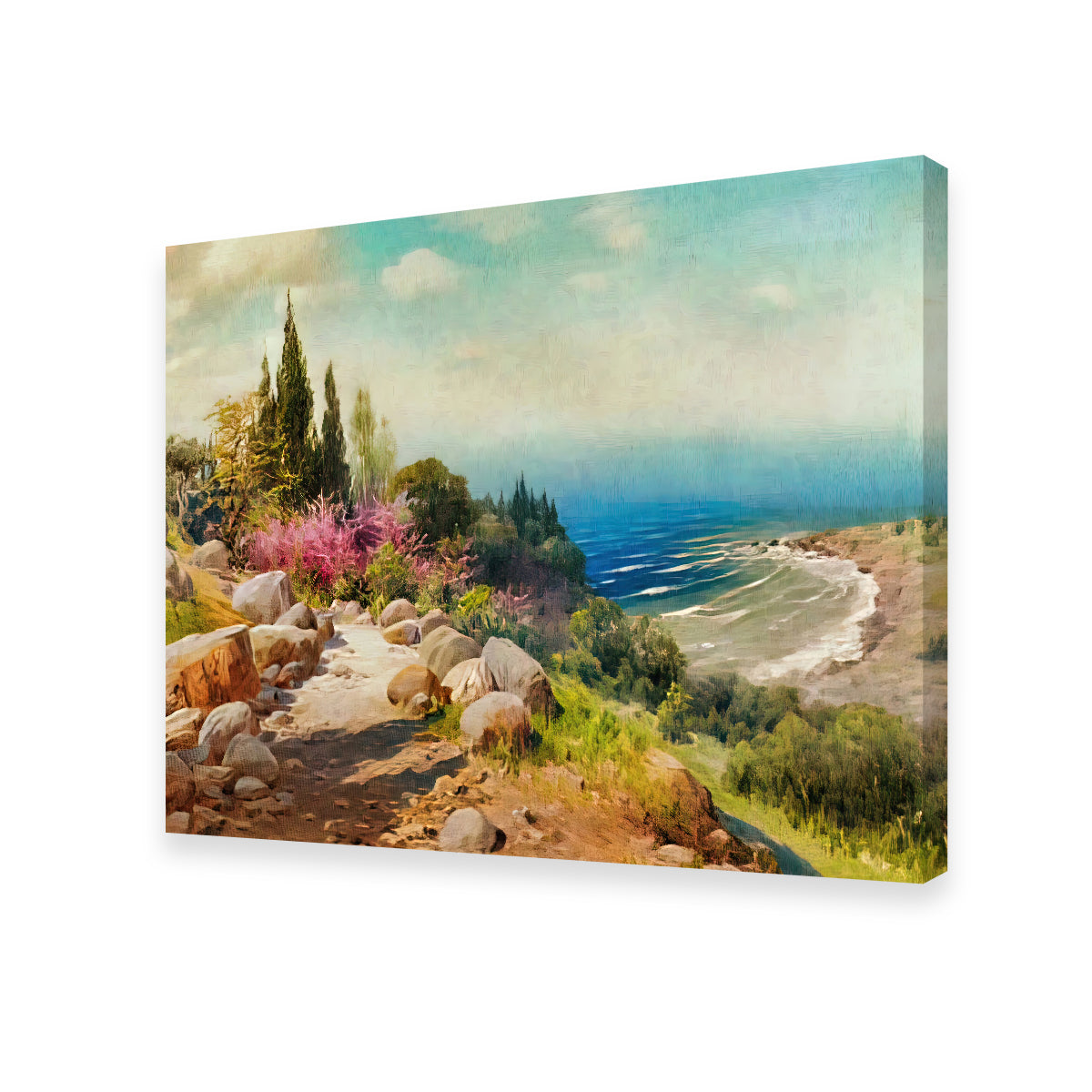 Exquisite 'A Walk to the Seashore' Wall Art by Denise Dundon